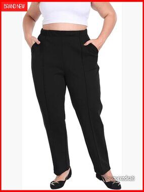 Plus Size Sweatpants with Pockets Dress Pants Casual Business Work Trousers
